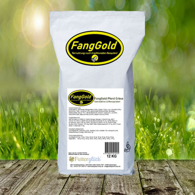 FANGGOLD Pferd & Erbse 12 kg - gluten- und getreidefreie und hypoallergene Monoprotein-Vollnahrung